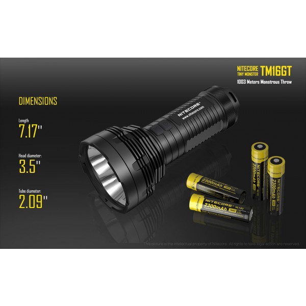 Nitecore TM16GT, Lanterna Led