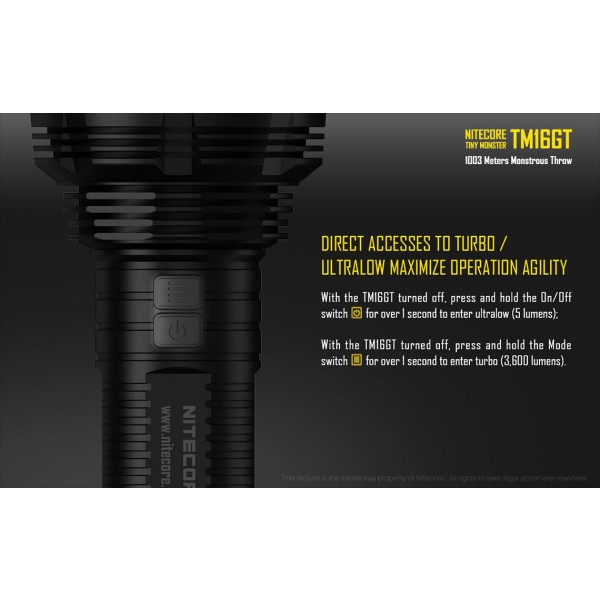 Nitecore TM16GT, Lanterna Led