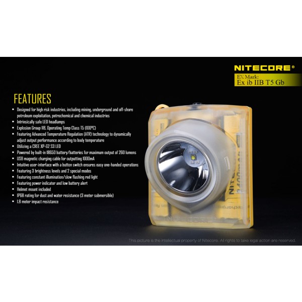 Nitecore EH1, Lanternă Frontală