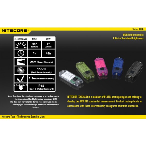 lanterna reincarcabila Nitecore Tube albastra