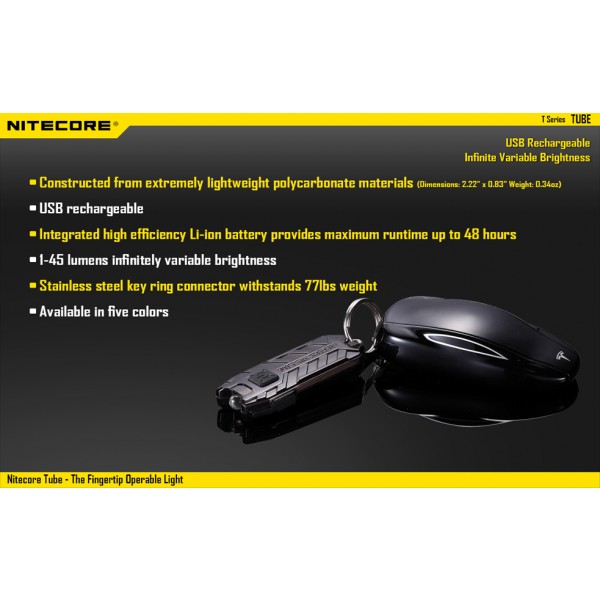 lanterna reincarcabila Nitecore Tube albastra