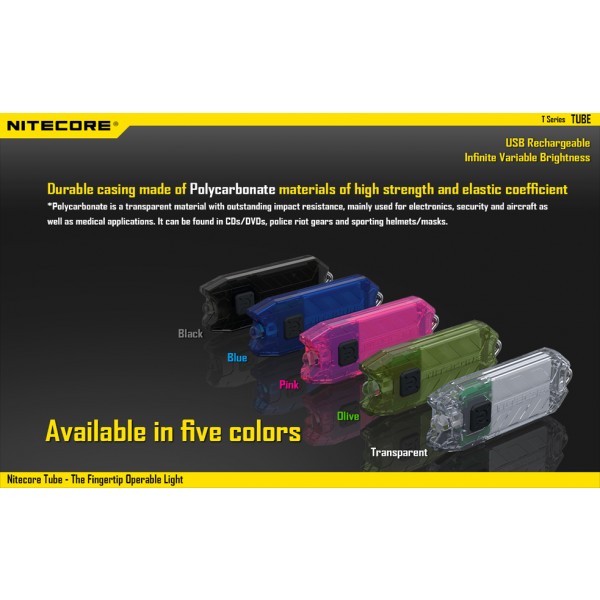 lanterna reincarcabila Nitecore tube roz