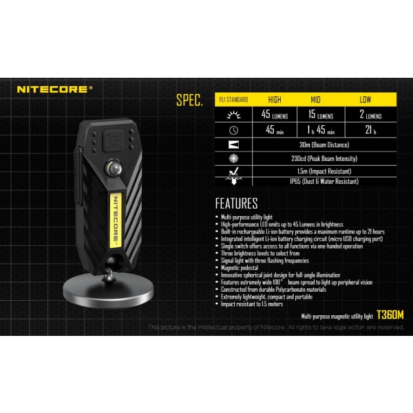 Nitecore T360M, Lanternă Led 