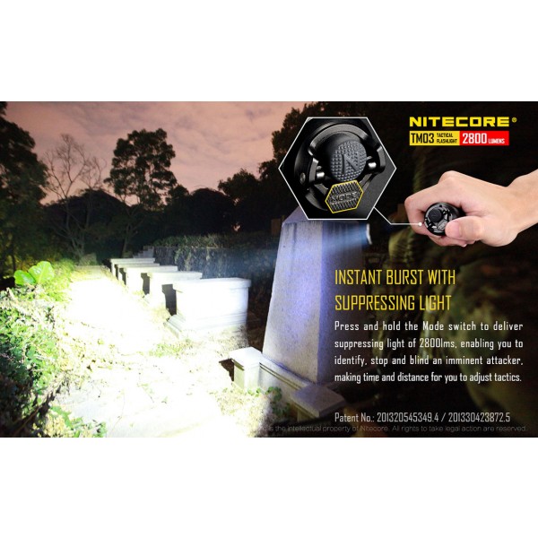 Nitecore TM03, Lanternă Tactică 