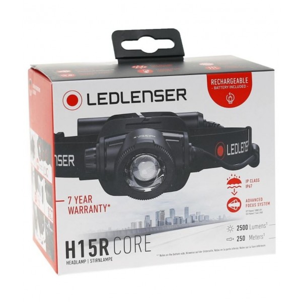Led Lenser H15R Core, Lanteră Frontală, Reîncarcabilă, 2500 Lumeni, 250 Metri