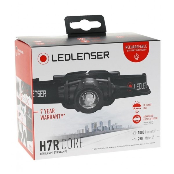 Led Lenser H7R Core, Lanternă Frontală, Reîncărcabilă, 1000 Lumeni, 250 Metri