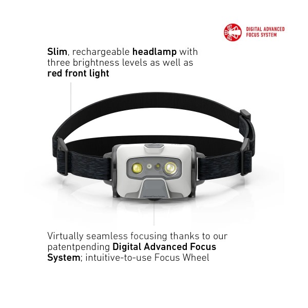 Led Lenser HF6R Core, Lanternă Frontală, Reîncărcabilă Magnetic, 800 Lumeni, 160 Metri