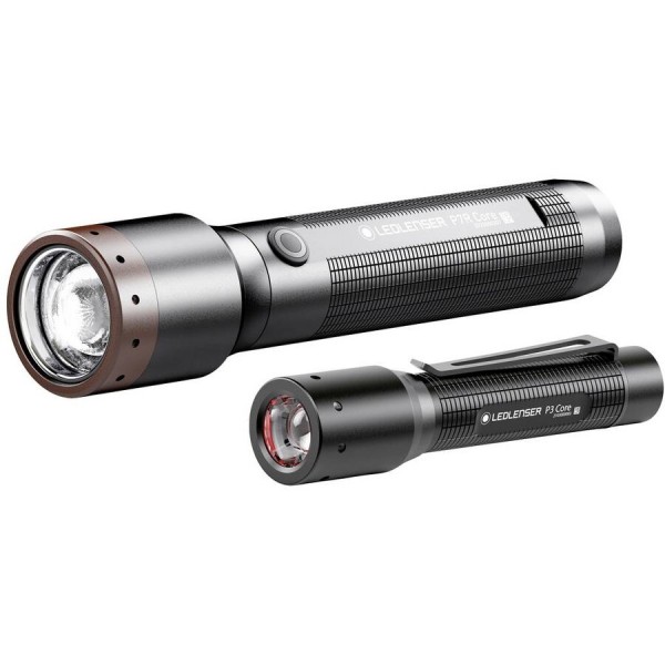 Led Lenser P7R Core + P3 Core, Set Lanterne, Reincarcabil, 1400 Lumeni, 300 Metri