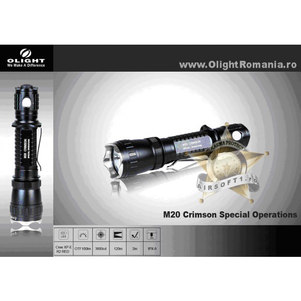 Lanterna LED M20 S-C RED