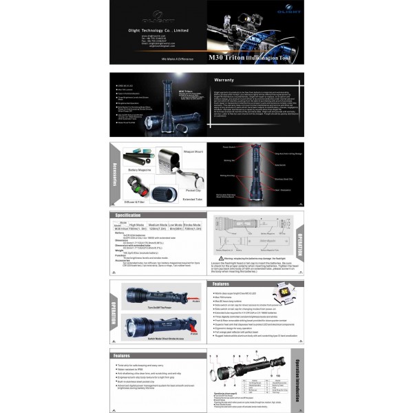 Lanterna LED Olight M30 Triton