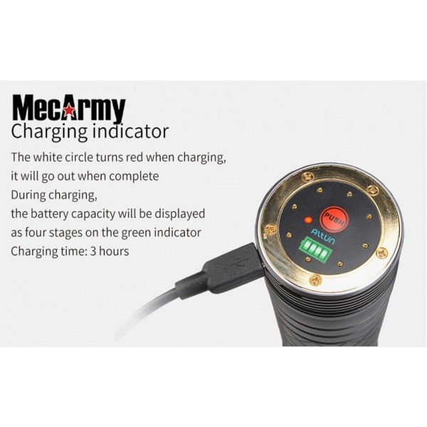 Lanterna MecArmy PT80 9600 lumeni