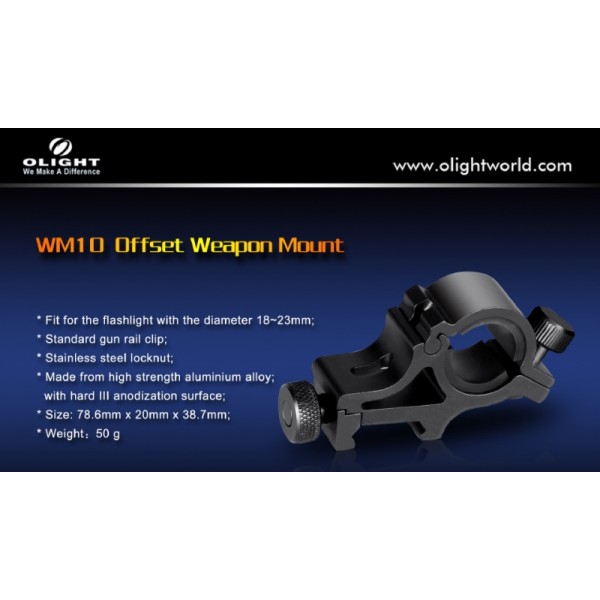 Montura lanterna tactica Olight pe sina WM10