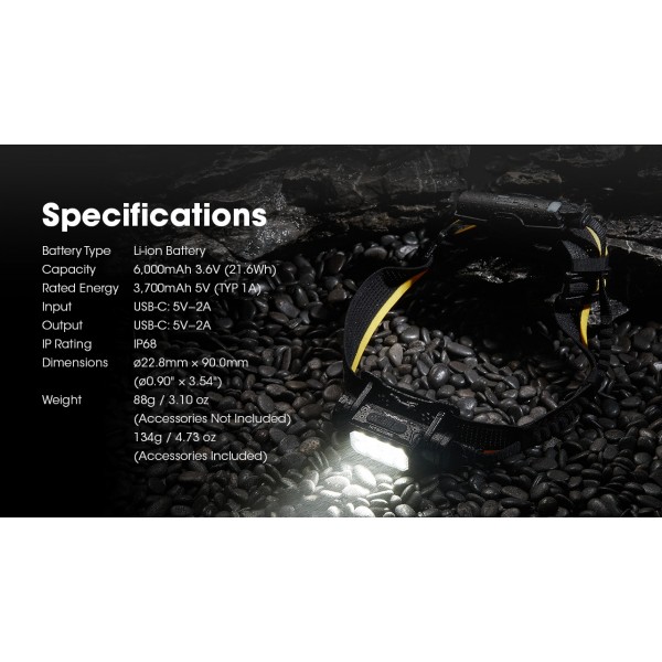 Nitecore Carbon Battery 6K Kit, Baterie Externa, 21.6 Wh, 6000 mAh www.easylight.ro