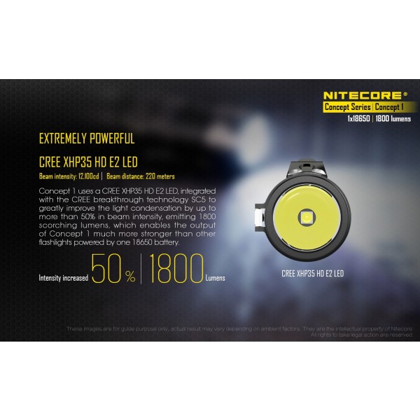 Nitecore Concept 1, Lanterna Led 