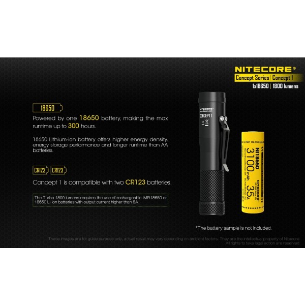 Nitecore Concept 1, Lanterna Led 