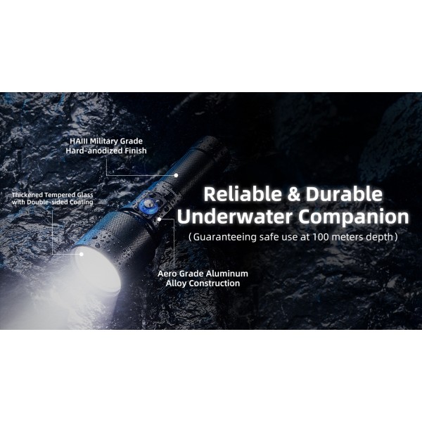 Nitecore DL30, Lanterna Scufundari, Reincarcabila USB-C, 1100 Lumeni, 788 Metri, Submersibila 100 Metri www.easylight.ro