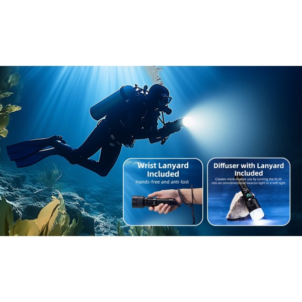 Nitecore DL30, Lanterna Scufundari, Reincarcabila USB-C, 1100 Lumeni, 788 Metri, Submersibila 100 Metri www.easylight.ro