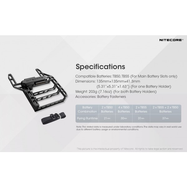 Nitecore DP1, Expander Power DJI Inspire2 