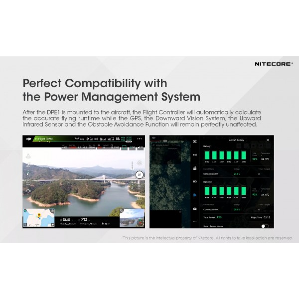 Nitecore DP1, Expander Power DJI Inspire2 