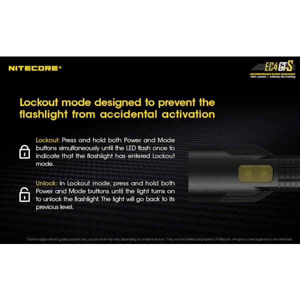 Nitecore EC4GTS, Lanternă Led