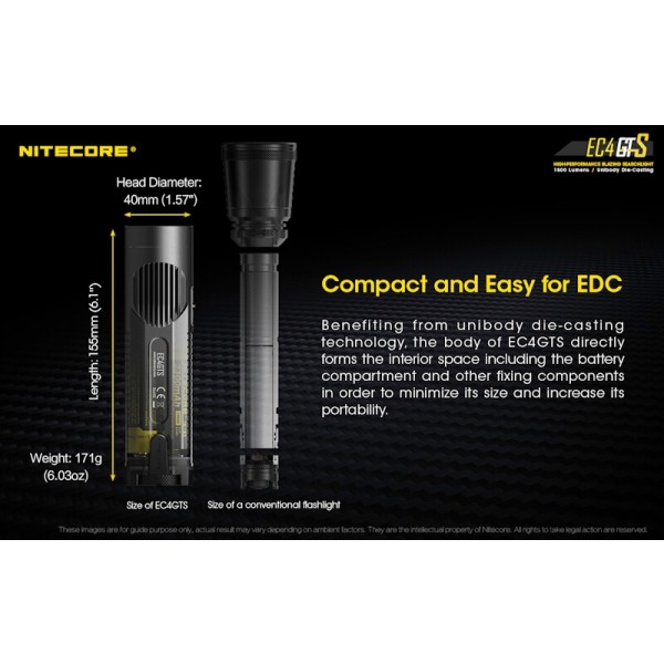 Nitecore EC4GTS, Lanternă Led