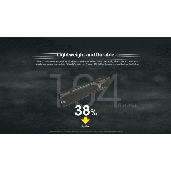 Nitecore EDC25, Lanterna, Reîncărcabilă USB-C, 3000 Lumeni, 300 Metri