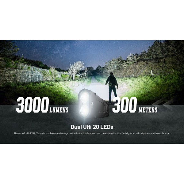 Nitecore EDC25, Lanterna, Reîncărcabilă USB-C, 3000 Lumeni, 300 Metri