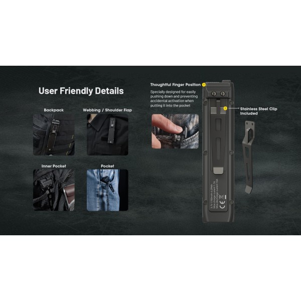 Nitecore EDC25, Lanterna, Reîncărcabilă USB-C, 3000 Lumeni, 300 Metri