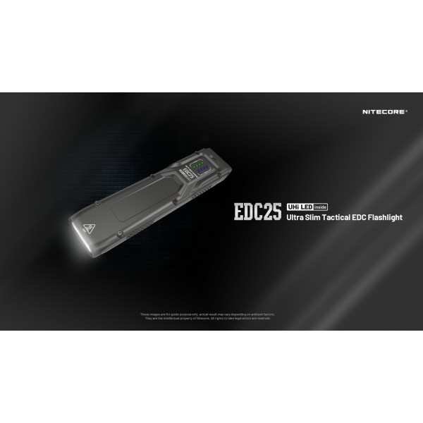 Nitecore EDC25, Lanterna, Reîncărcabilă USB-C, 3000 Lumeni, 300 Metri