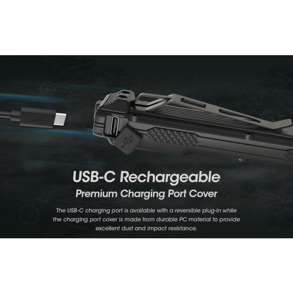 Nitecore EDC27, Lanterna Profesionala, Reincarcabila USB-C, 3000 Lumeni, 220 Metri www.easylight.ro