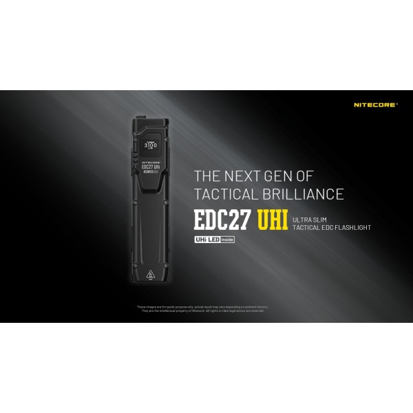 Nitecore EDC27 UHi, Lanterna Profesionala, Reincarcabila USB-C, 3100 Lumeni, 305 Metri www.easylight.ro