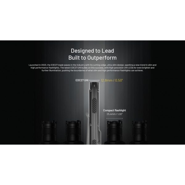 Nitecore EDC27 UHi, Lanterna Profesionala, Reincarcabila USB-C, 3100 Lumeni, 305 Metri www.easylight.ro