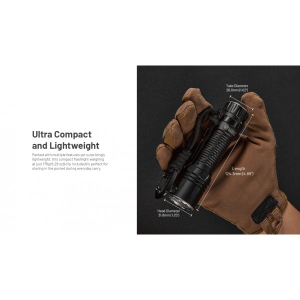 Nitecore EDC35, Lanternă Profesională, Reîncărcabilă USB-C, 5000 Lumeni, 550 Metri