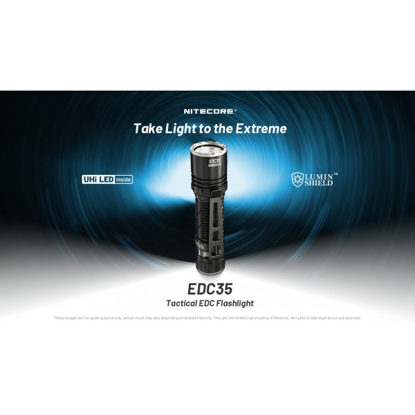 Nitecore EDC35, Lanternă Profesională, Reîncărcabilă USB-C, 5000 Lumeni, 550 Metri