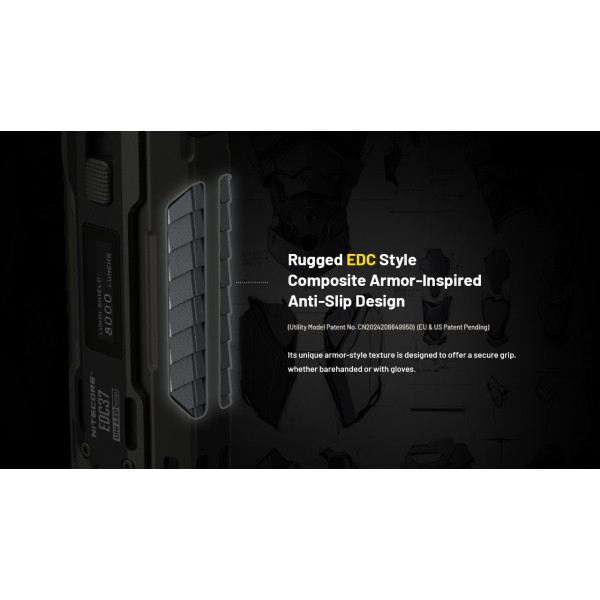 Nitecore EDC37, Lanterna Profesionala, Reincarcabila USB-C, 8000 Lumeni, 420 Metri www.easylight.ro