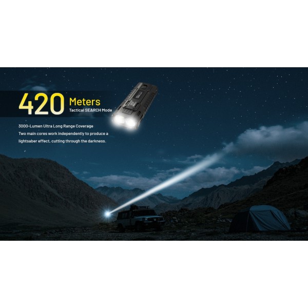 Nitecore EDC37, Lanterna Profesionala, Reincarcabila USB-C, 8000 Lumeni, 420 Metri www.easylight.ro