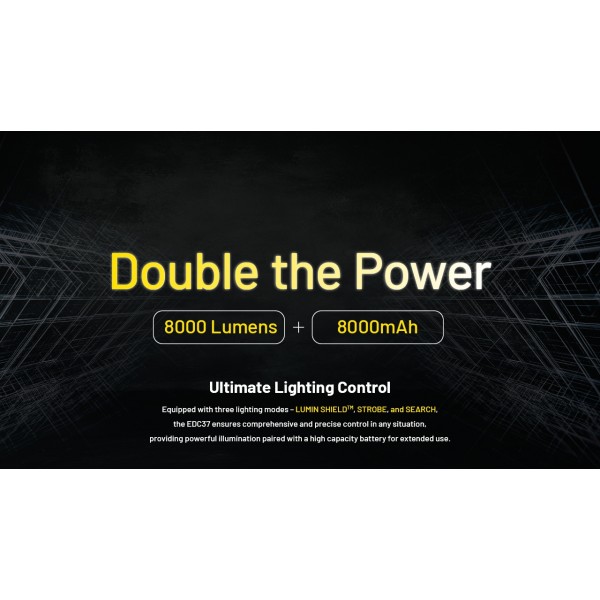 Nitecore EDC37, Lanterna Profesionala, Reincarcabila USB-C, 8000 Lumeni, 420 Metri www.easylight.ro