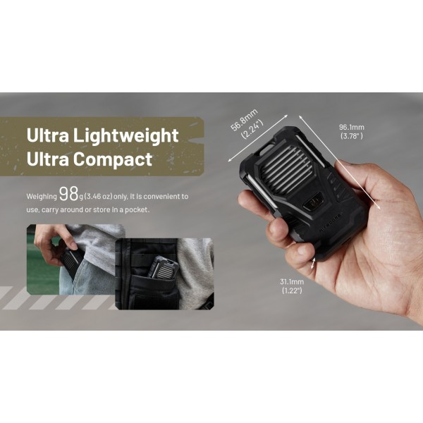 Nitecore EMR06 TAC, Dispozitiv Anti Tantari, Reincarcabil USB-C, Protectie 5m www.easylight.ro