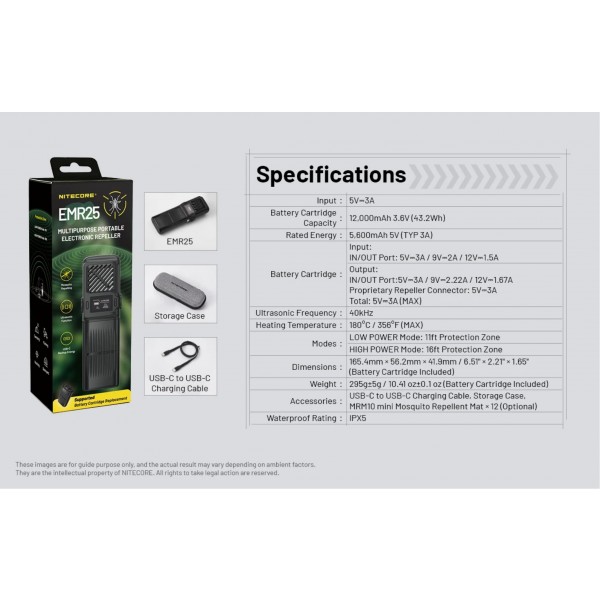 Nitecore EMR25, Dispozitiv Anti Tantari, Functie Powerbank www.easylight.ro