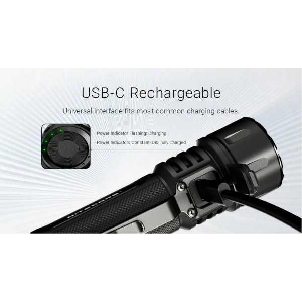 Nitecore EX7, Lanterna Profesionala, Reincarcabila USB-C, 6000 Lumeni, 500 Metri www.easylight.ro
