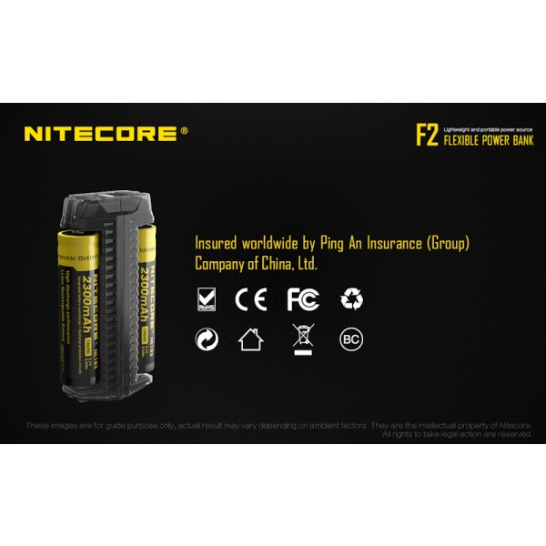Nitecore F2, Încărcător USB Acumulatori