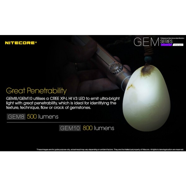 Nitecore GEM10, Lanternă Gemologie