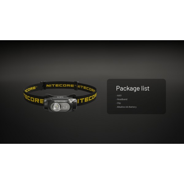 Nitecore HA11, Lanterna Frontala, 240 Lumeni, 90 Metri www.easylight.ro