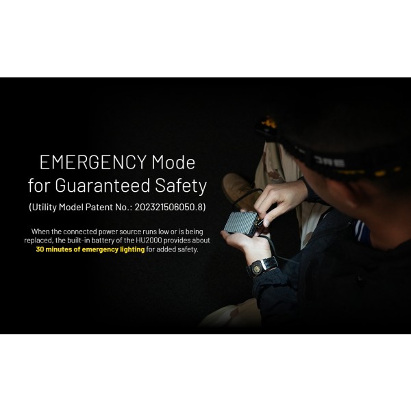 Nitecore HU2000, Lanterna Frontala, Alimentare USB-C, 2000 Lumeni, 160 Metri www.easylight.ro