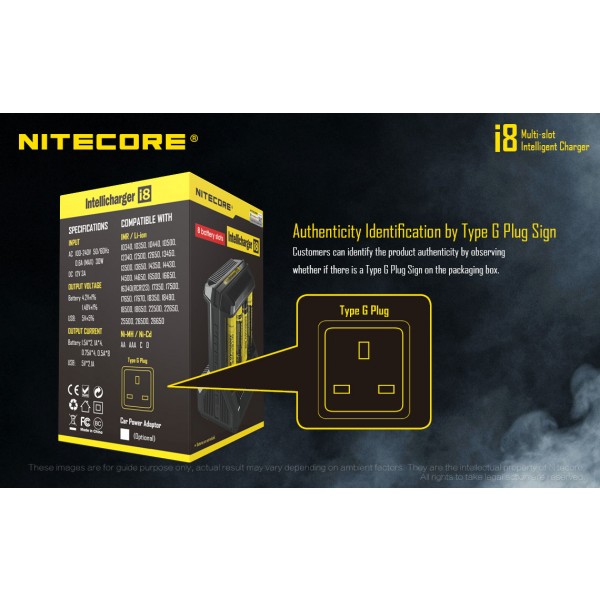 Nitecore I8, Încărcător Acumulatori