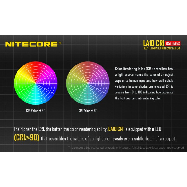 Nitecore LA10 CRI, Lanternă Led #9