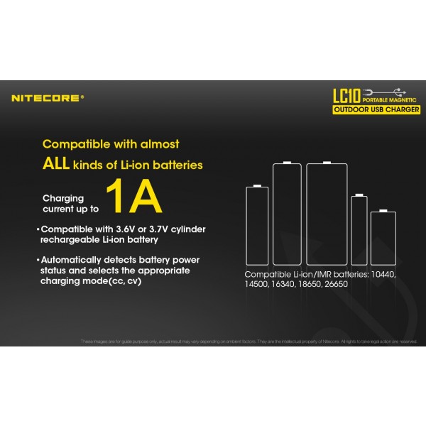 Nitecore LC10, Încărcător USB