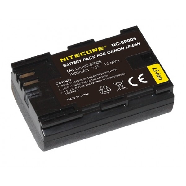 Nitecore LP-E6N, Acumulator Foto, Li-Ion, 1900 mAh, Pentru Camere Canon
