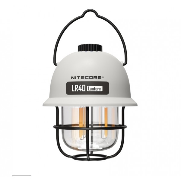 Nitecore LR40, Felinar, Reîncărcabil USB-C, 100 Lumeni, Functie Powerbank, Alb