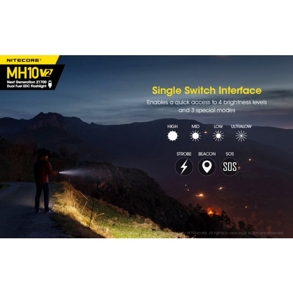 Nitecore MH10 V10, Lanterna LED